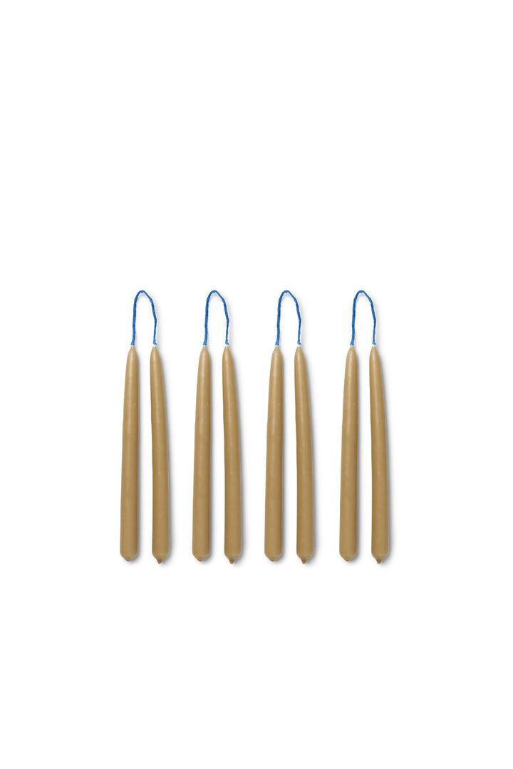 Mini Dipped Candles | Brown | Set of 8 | by ferm Living - Lifestory