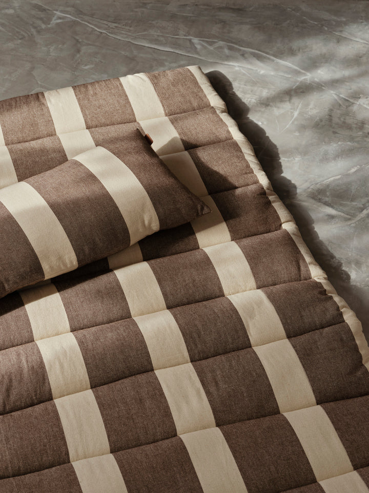 Ferm Living Strand Long Cushion in Carob & Parchment