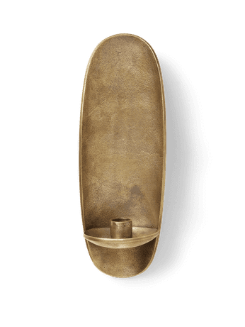 Agapé Wall Candle Holder Sconce | Rustic Brass Finish - Lifestory