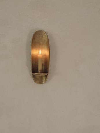Agapé Wall Candle Holder Sconce | Rustic Brass Finish - Lifestory
