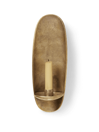 Agapé Wall Candle Holder Sconce | Rustic Brass Finish - Lifestory