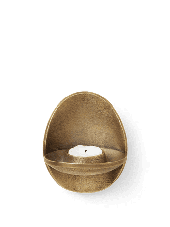 Agapé Wall Tealight Candle Holder Sconce | Rustic Brass Finish - Lifestory