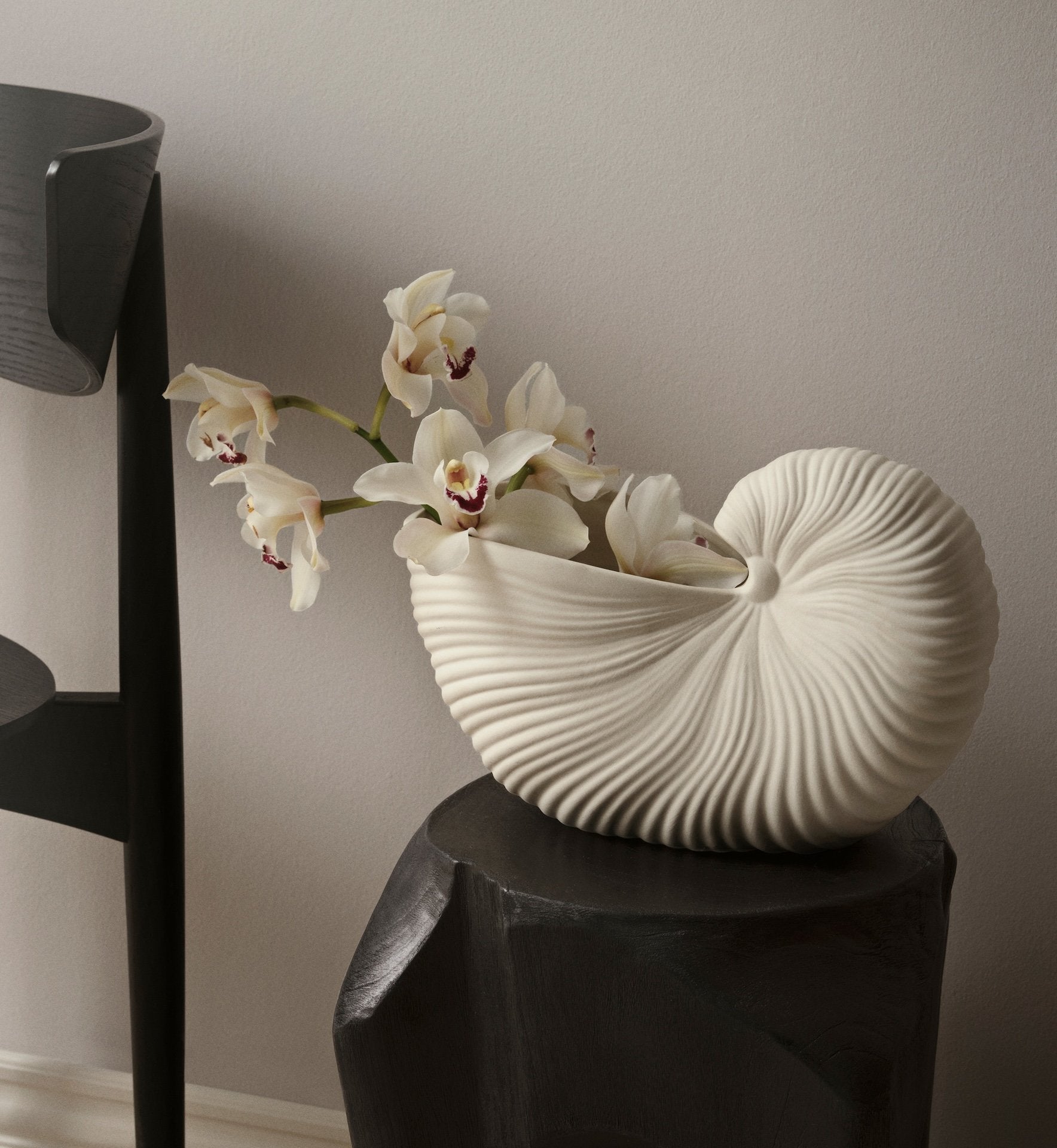 Ferm Living Shell Pot in Off White Ceramic