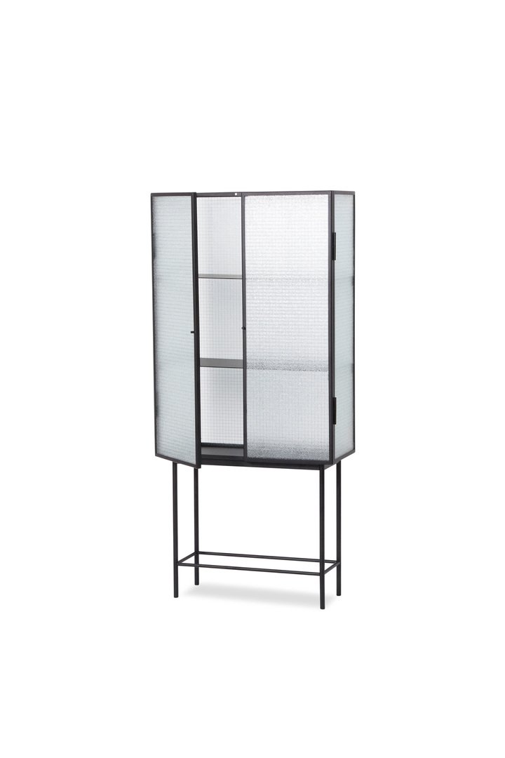 Glass Cabinet | Haze Reeded Glass Vitrine | Cashmere - Lifestory - ferm Living