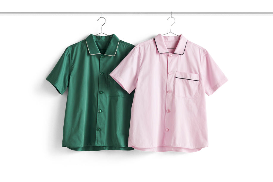 Outline Short Sleeve Pyjama Shirt - Unisex | Emerald Green | by HAY - Lifestory
