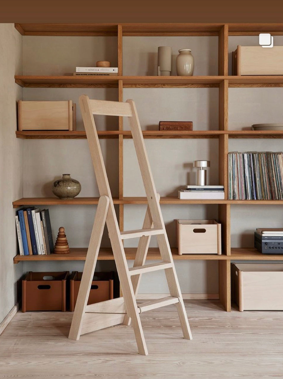Step By Step Ladder | White Oiled Oak | by Form & Refine - Lifestory - Form & Refine
