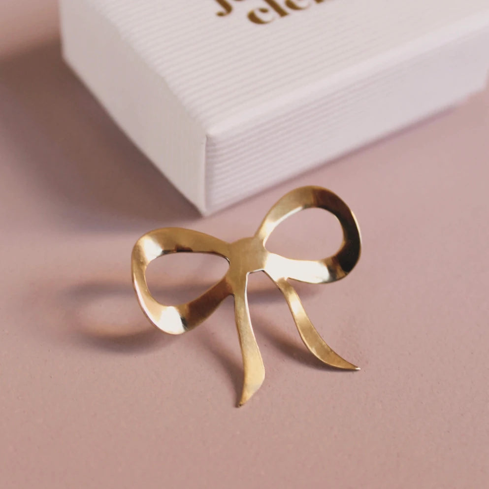 Jules & Clem Golden Bow Brooch | Lifestory
