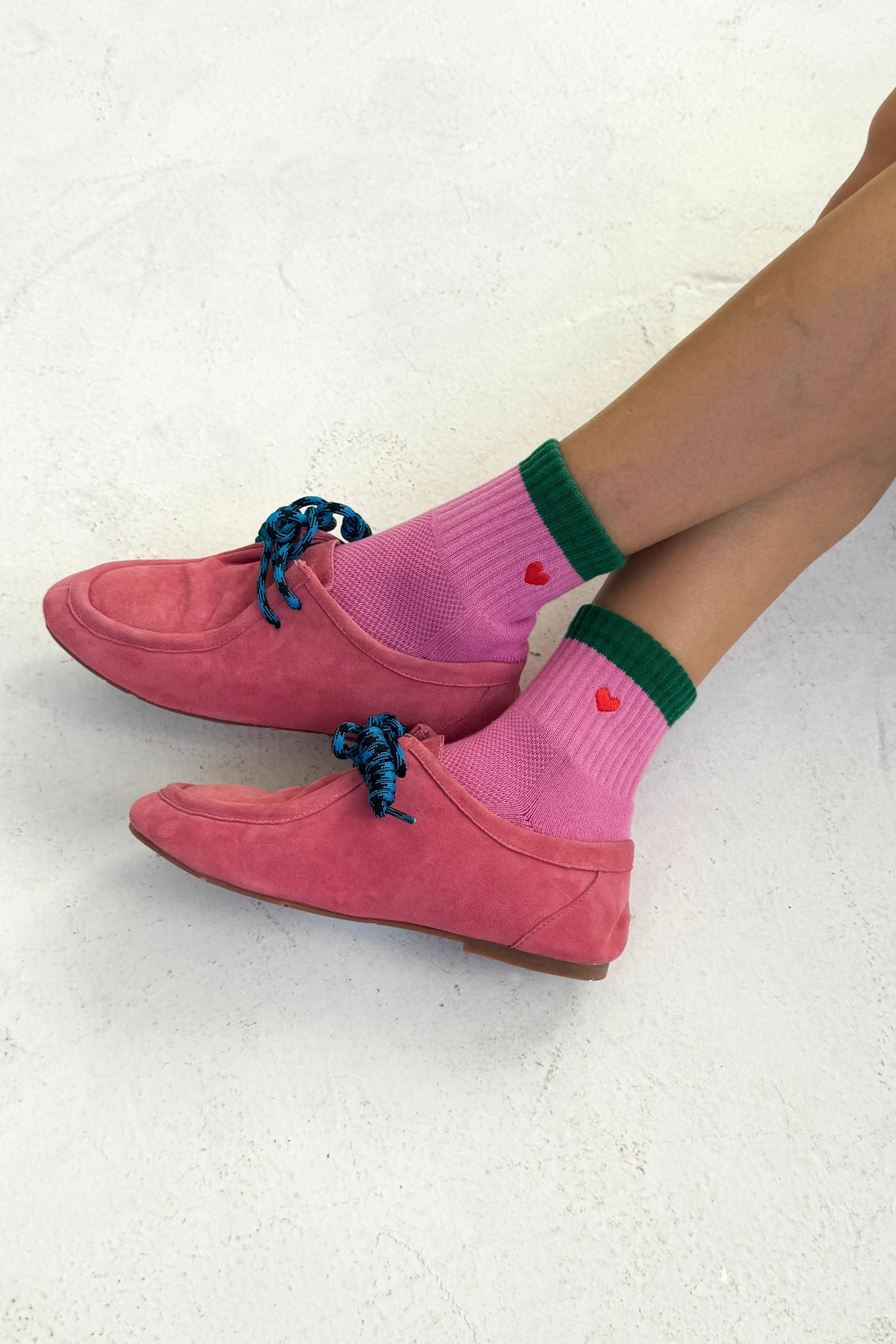 Le Bon Shoppe Embroidered Colour Block Girlfriend Socks (UK 4-8) in Various Colours - Lifestory
