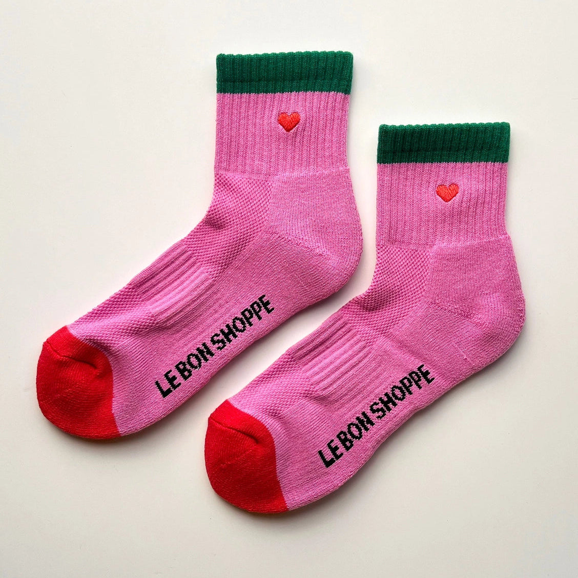 Le Bon Shoppe Embroidered Colour Block Girlfriend Socks (UK 4-8) in Various Colours - Lifestory