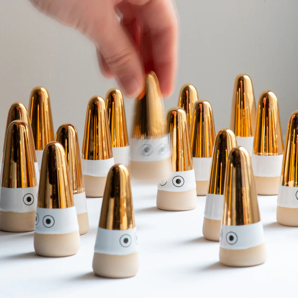 ‘Nisse' Christmas Ghost in 14k Gold Lustre | 2024 Limited Edition by Studio Arhoj - Lifestory