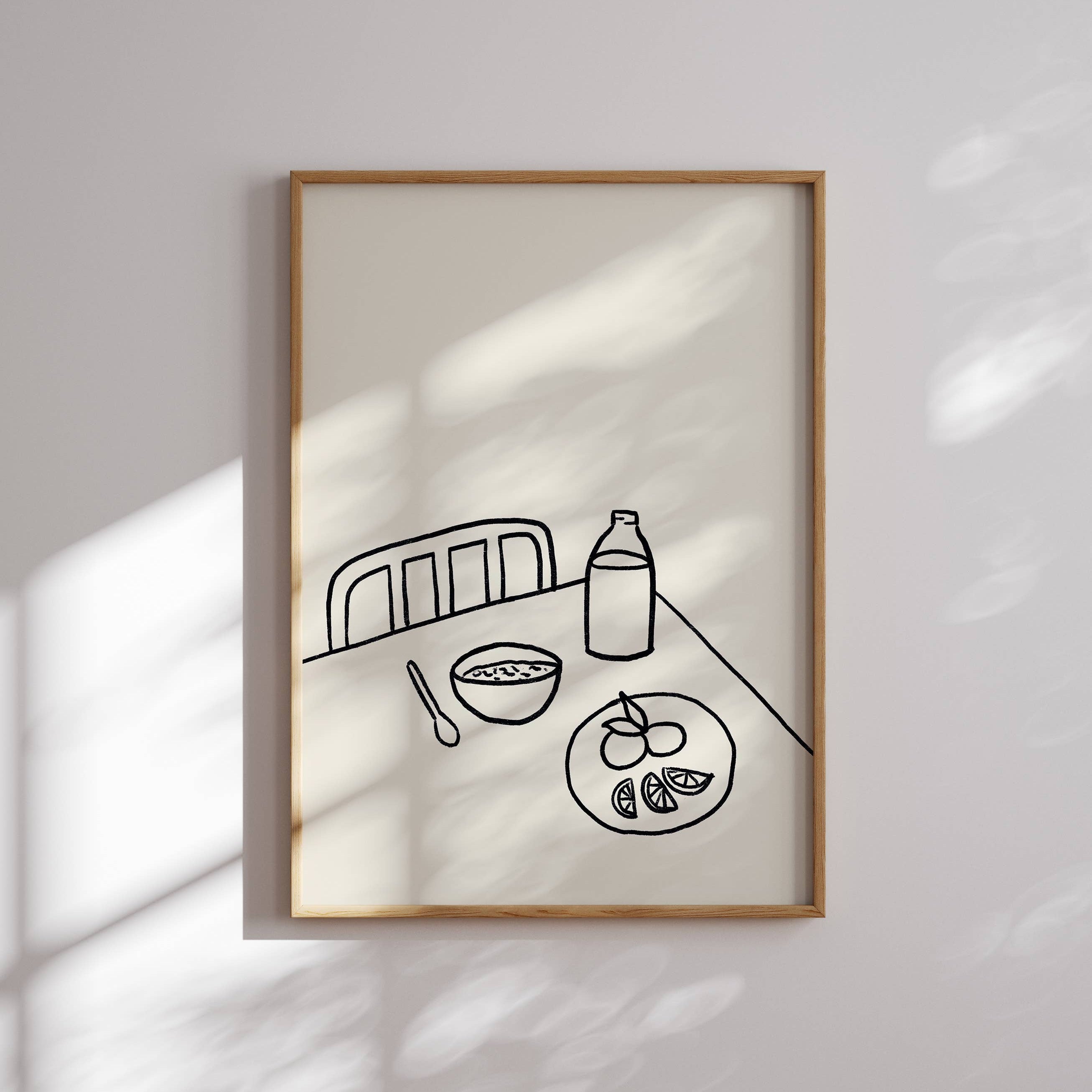 Breakfast Table Unframed A4 Print by Nat Creative - Lifestory