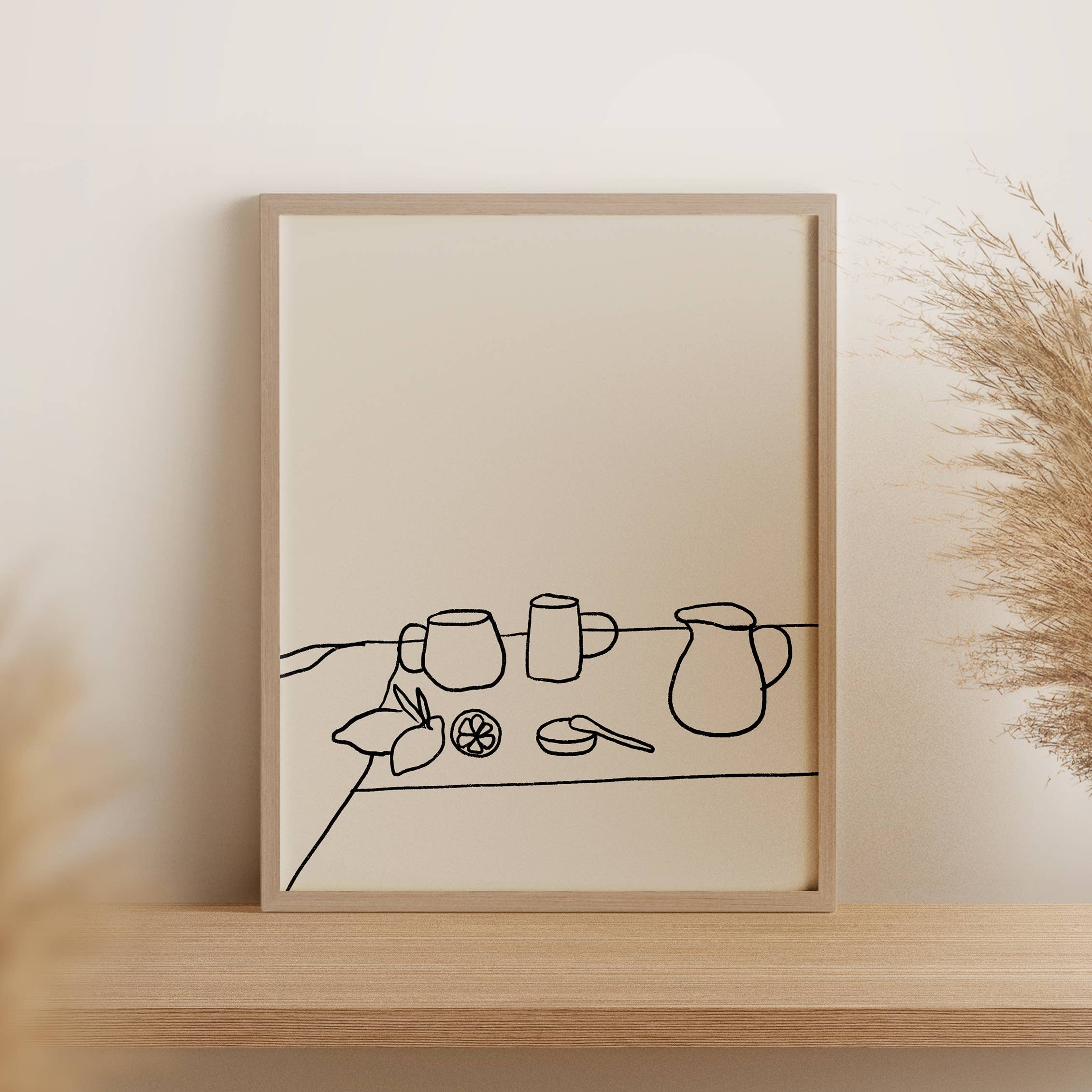 Table Still Life Unframed A4 Print by Nat Creative - Lifestory