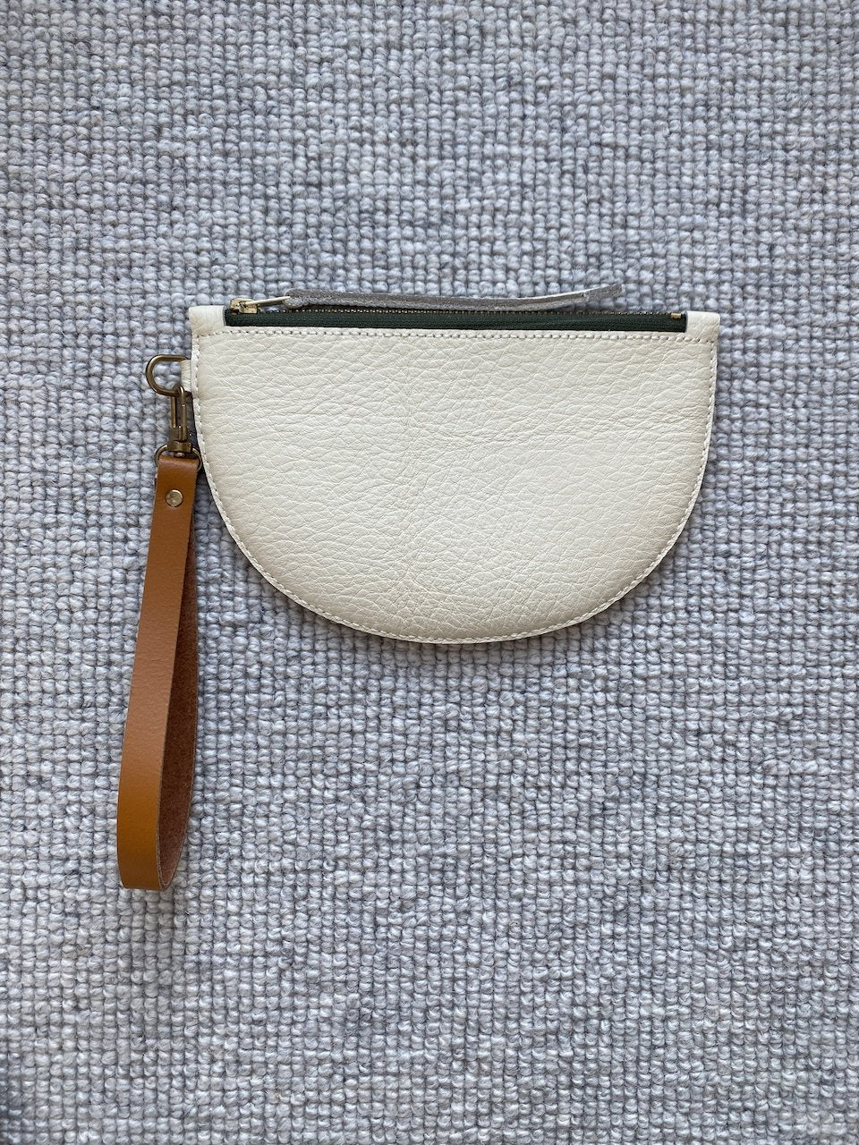 Odette Wristlet Bag | Leather & Wool Felt | by Jude Gove - Lifestory