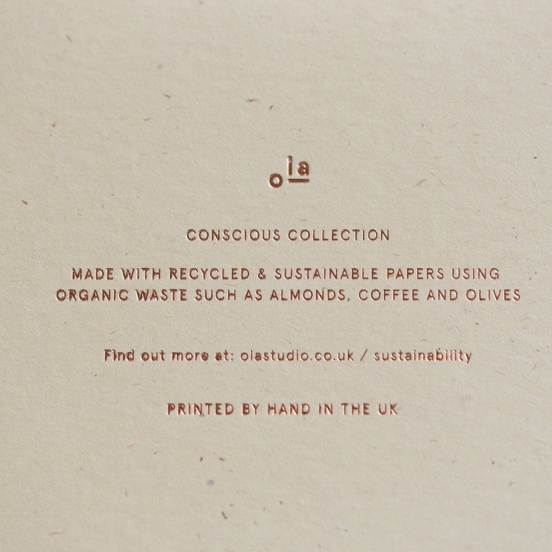 Invited Card | White on Beige | Conscious Collection by Ola - Lifestory