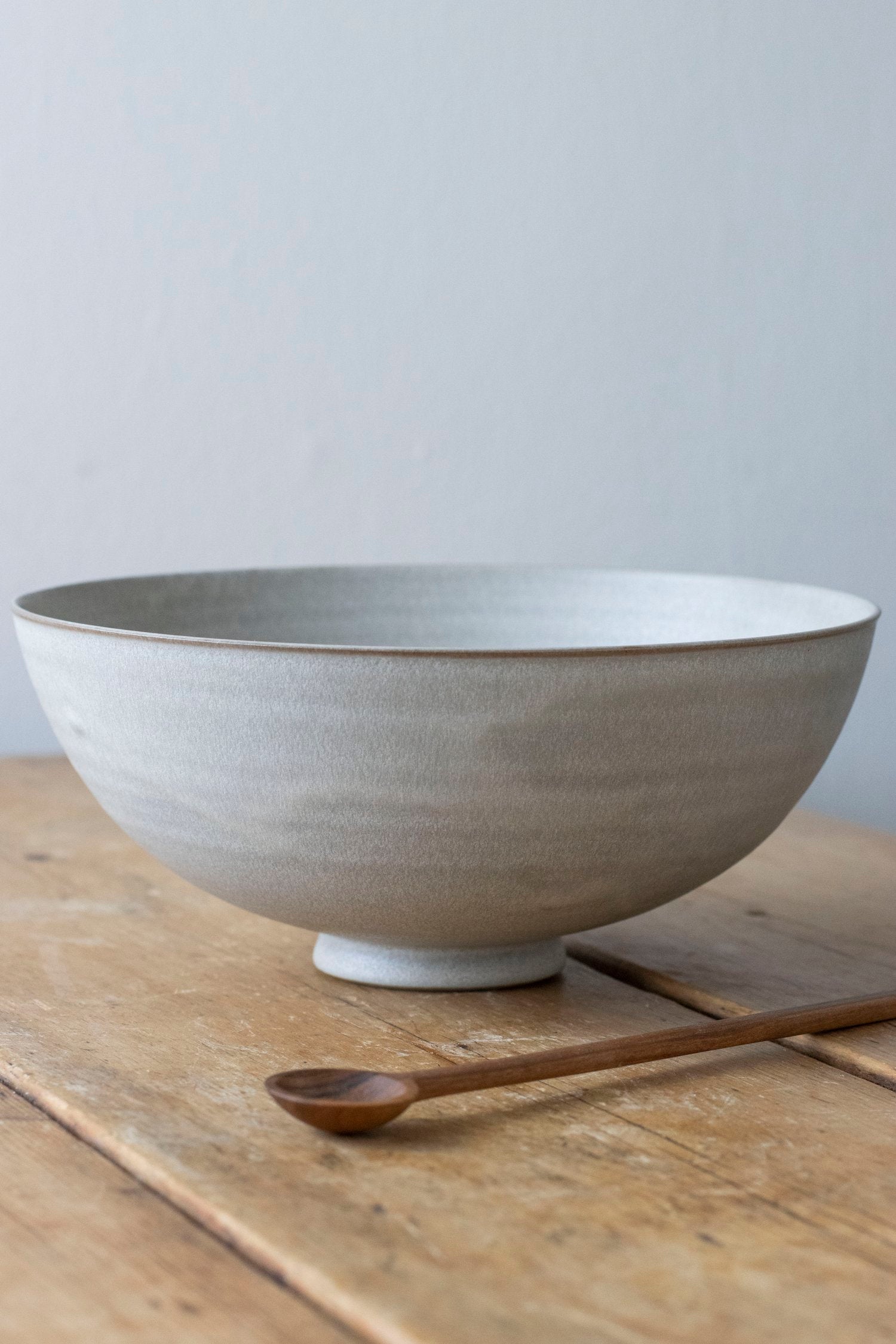 Footed Serving Bowl | Pearl Grey | by Borja Moronta - Lifestory