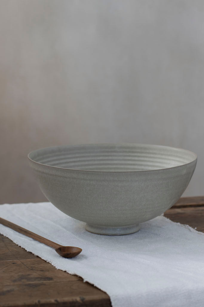 Footed Serving Bowl | Pearl Grey | by Borja Moronta - Lifestory