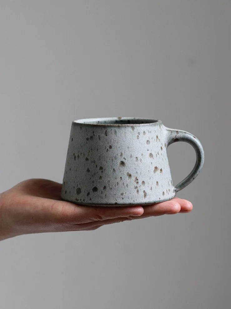 Short Mug in Speckled Haar Glaze | 320ml | Hand Thrown | by Aku Ceramics - Lifestory