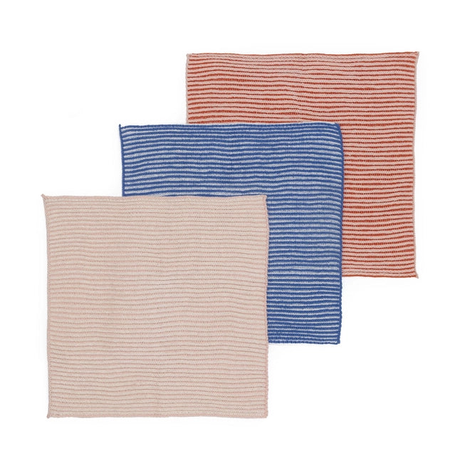 Sophie Home Reusable Cotton Ribbed Dish Cloths - Set of 3 - Lifestory