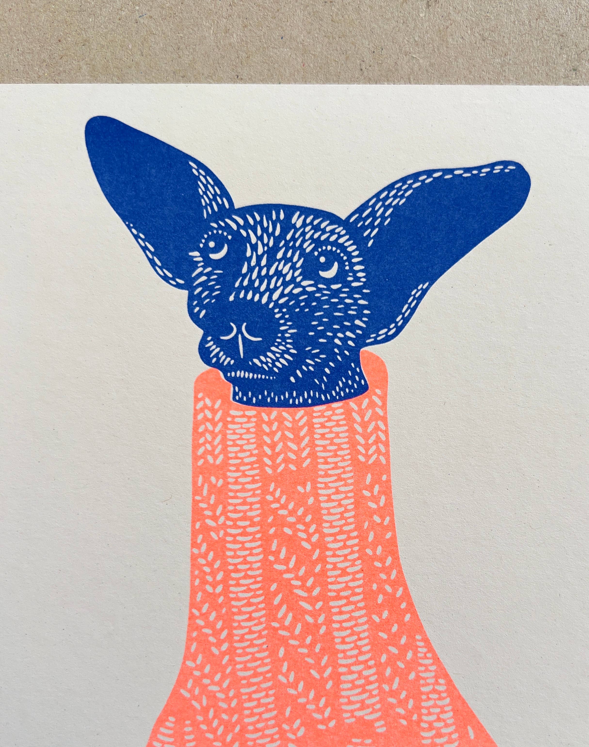 "Knit Picker" Unframed A4 Riso Print by Strangford - Lifestory