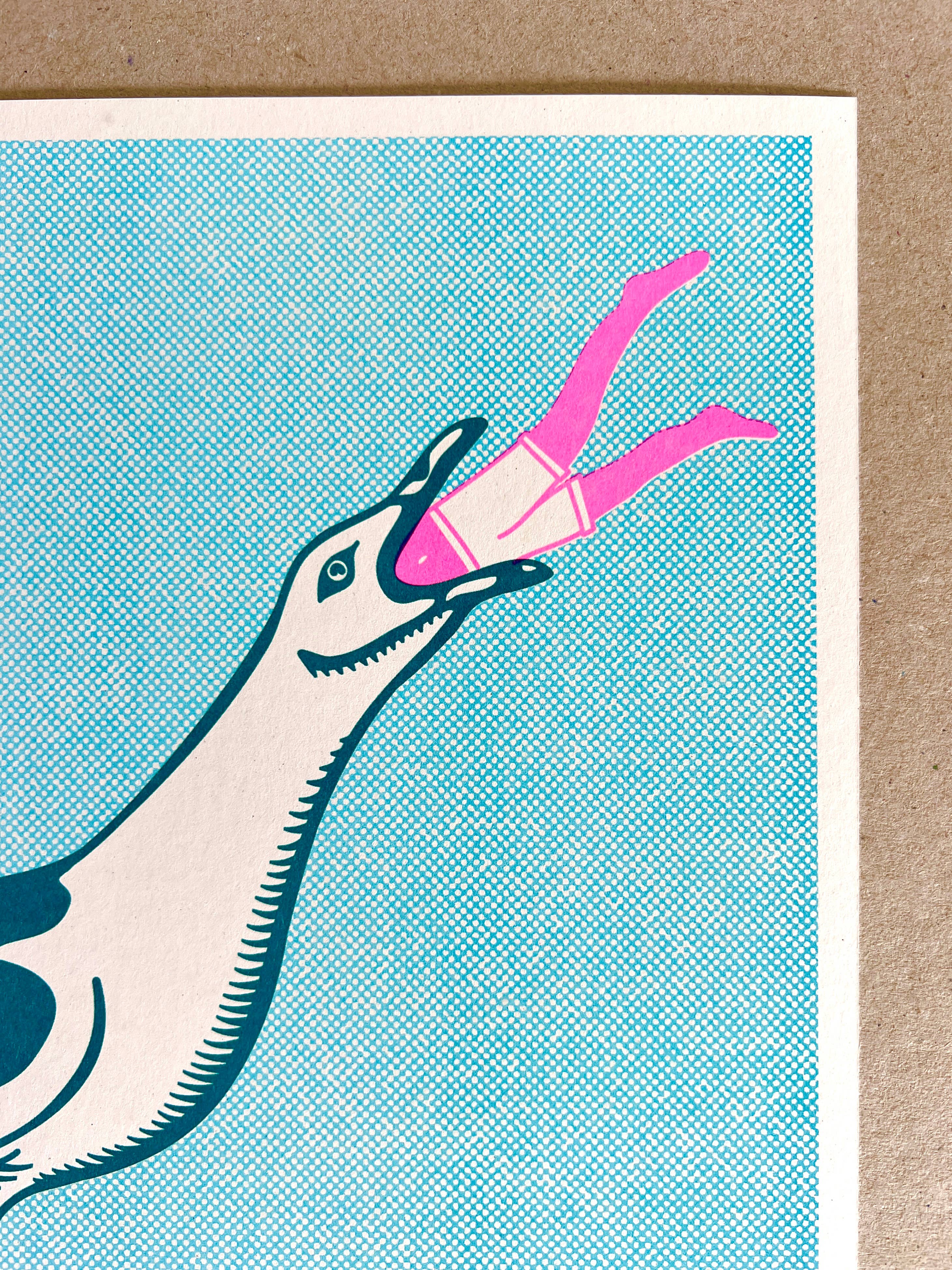 "Some Gulls Are Bigger Than Others" Unframed 30 x 30 Riso Print by Strangford - Lifestory