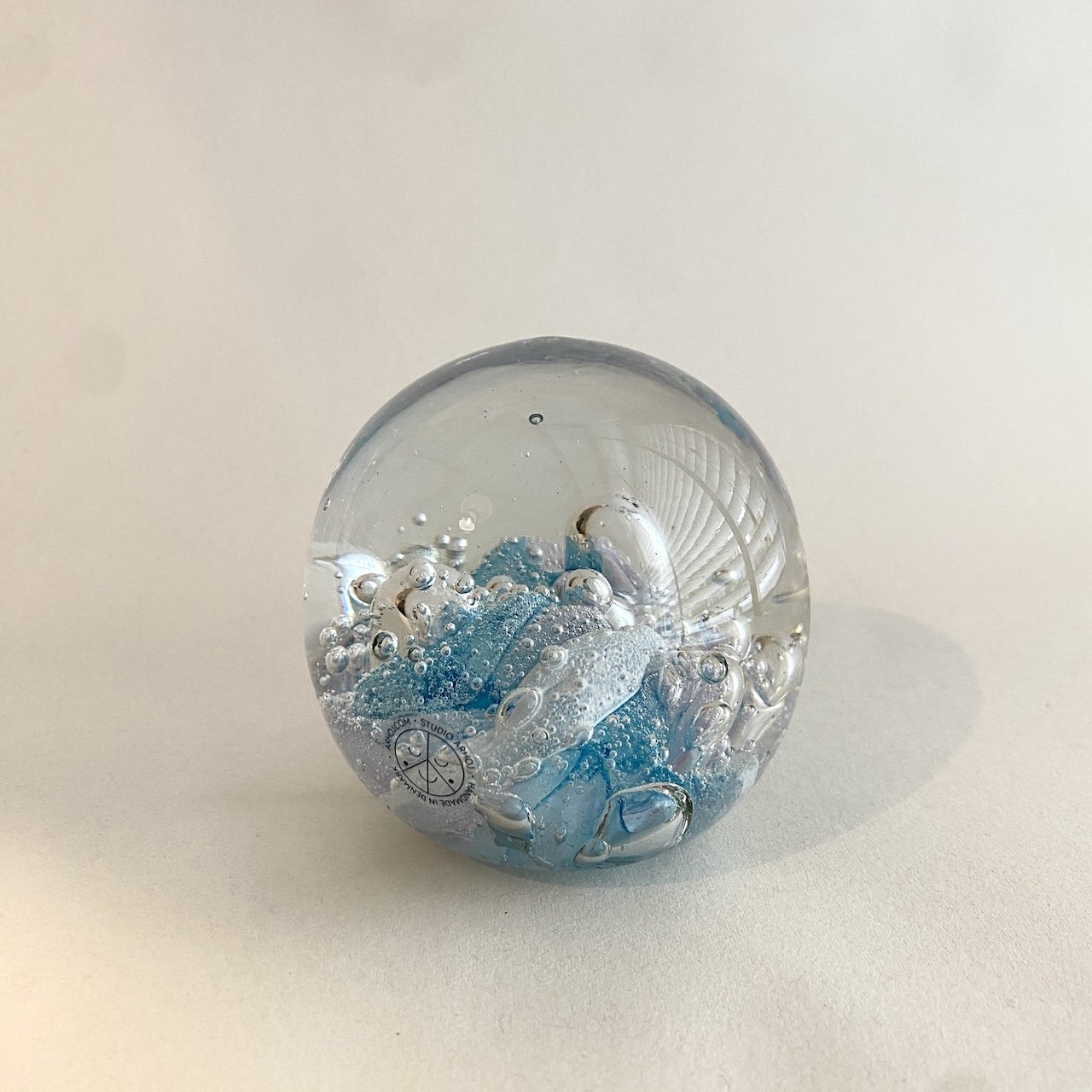 Studio Arhoj Crystal Blob | Underwater Blue | Handblown Glass - Lifestory