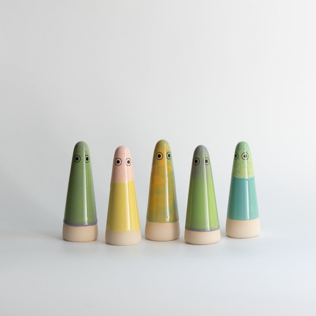 Studio Arhoj Ghosts in Green-Yellow Glazes | 5 Styles