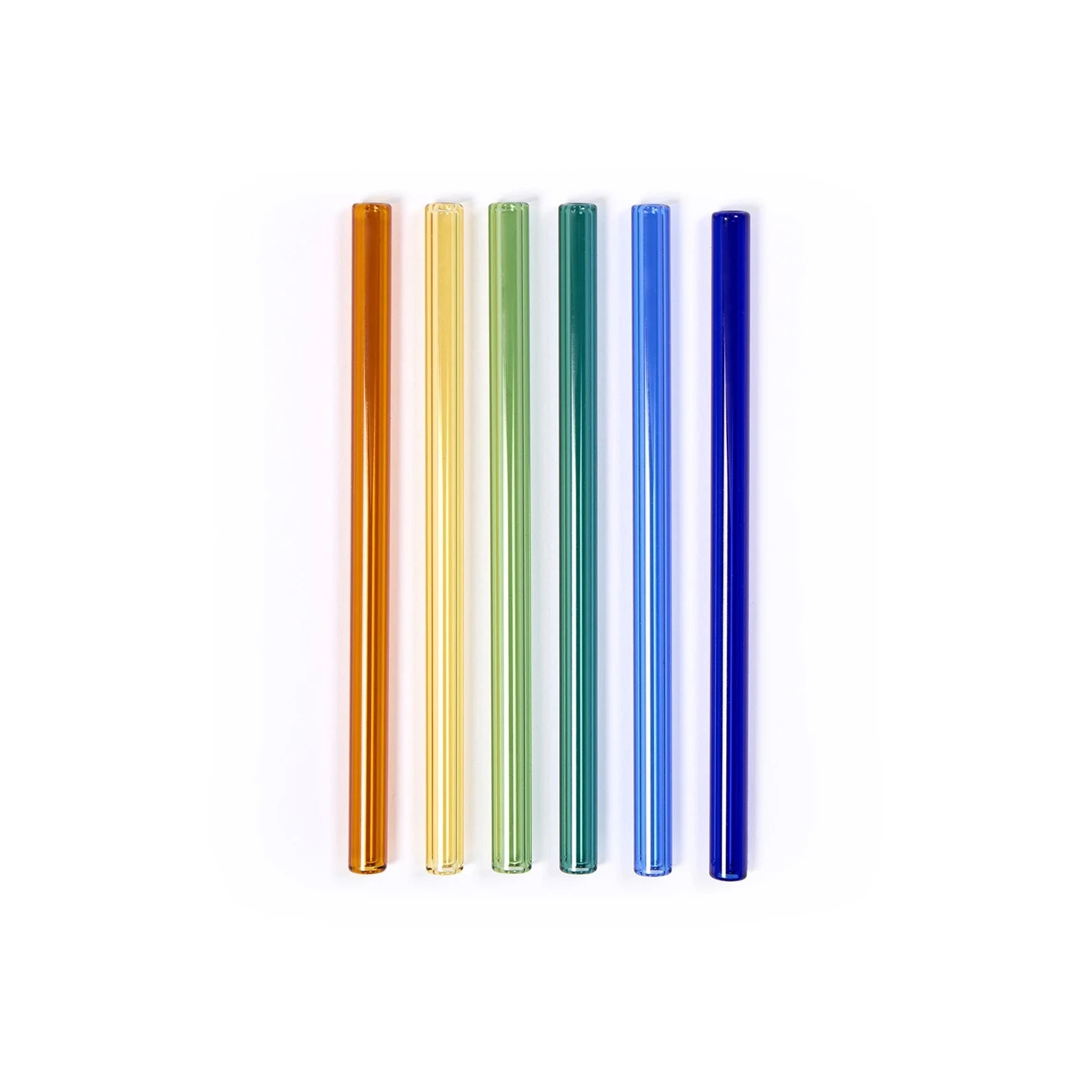 Santorini Set of 6 Glass Cocktail Straws by The Conran Shop on a white background