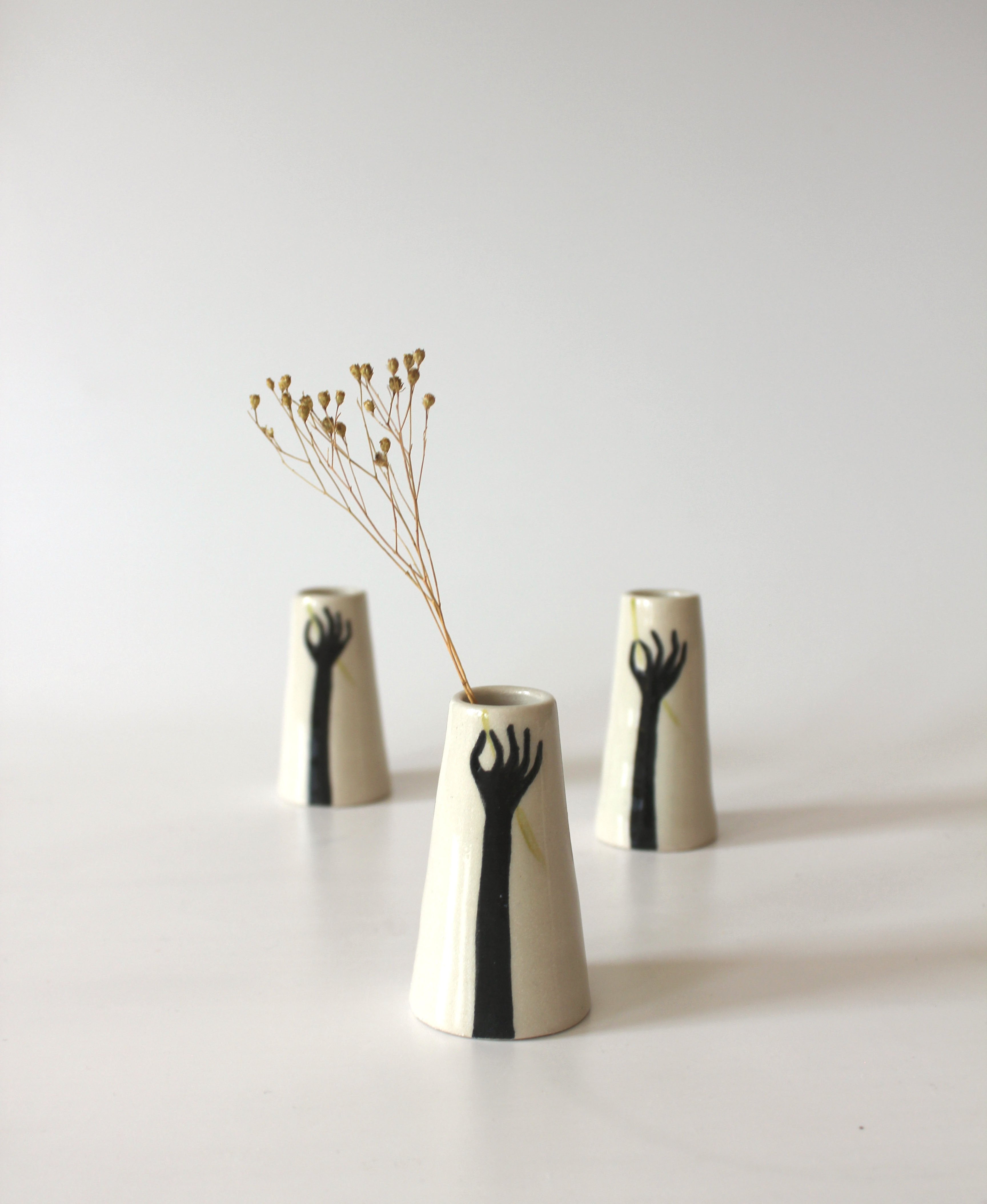 Petal Pincher Stem Vase | Handmade Ceramic | by Bowbeer Designs - Lifestory