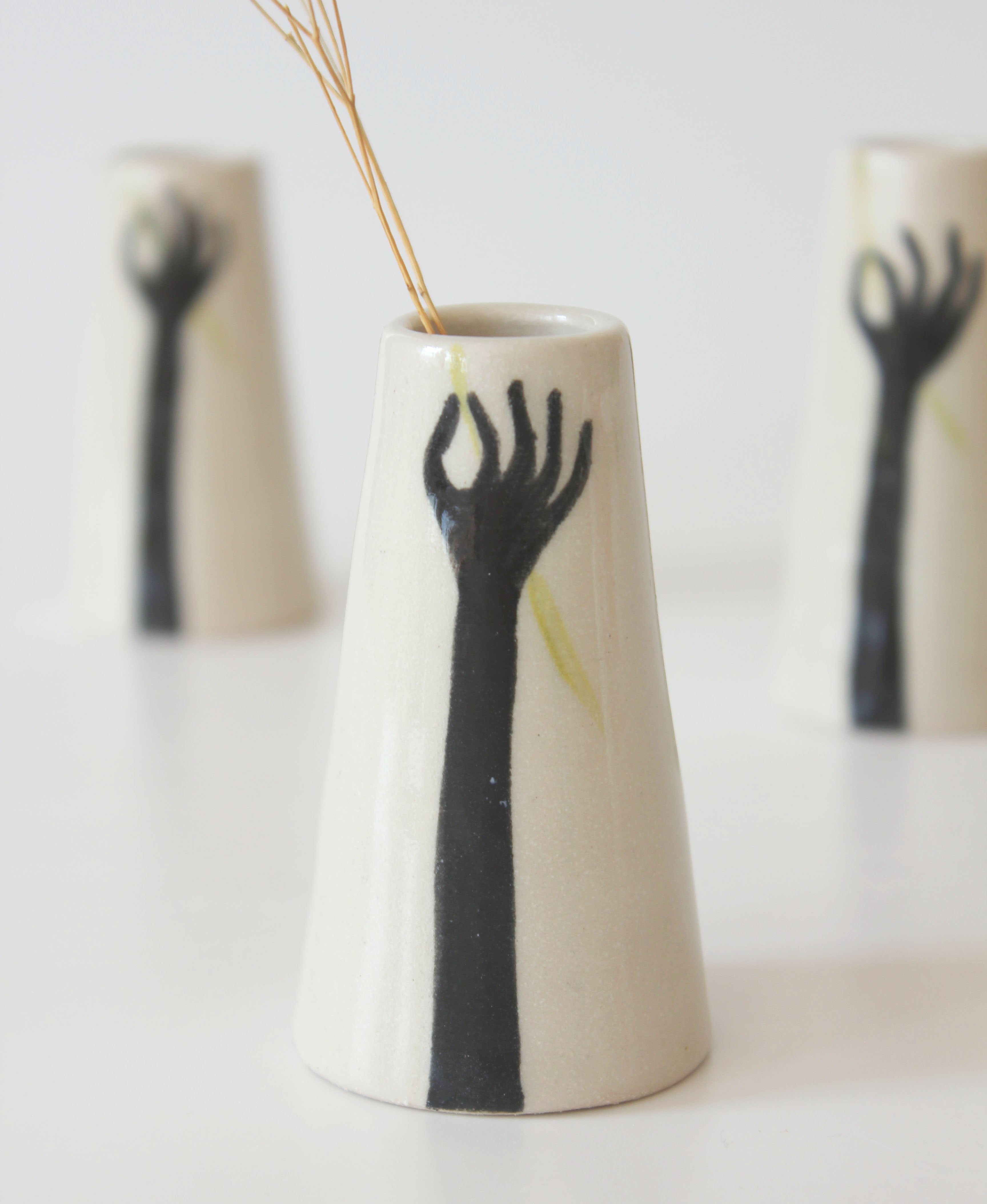 Petal Pincher Stem Vase | Handmade Ceramic | by Bowbeer Designs - Lifestory