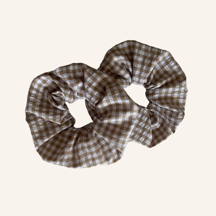Walker Home Gingham Seersucker Scrunchies - 2 Pack - Lifestory