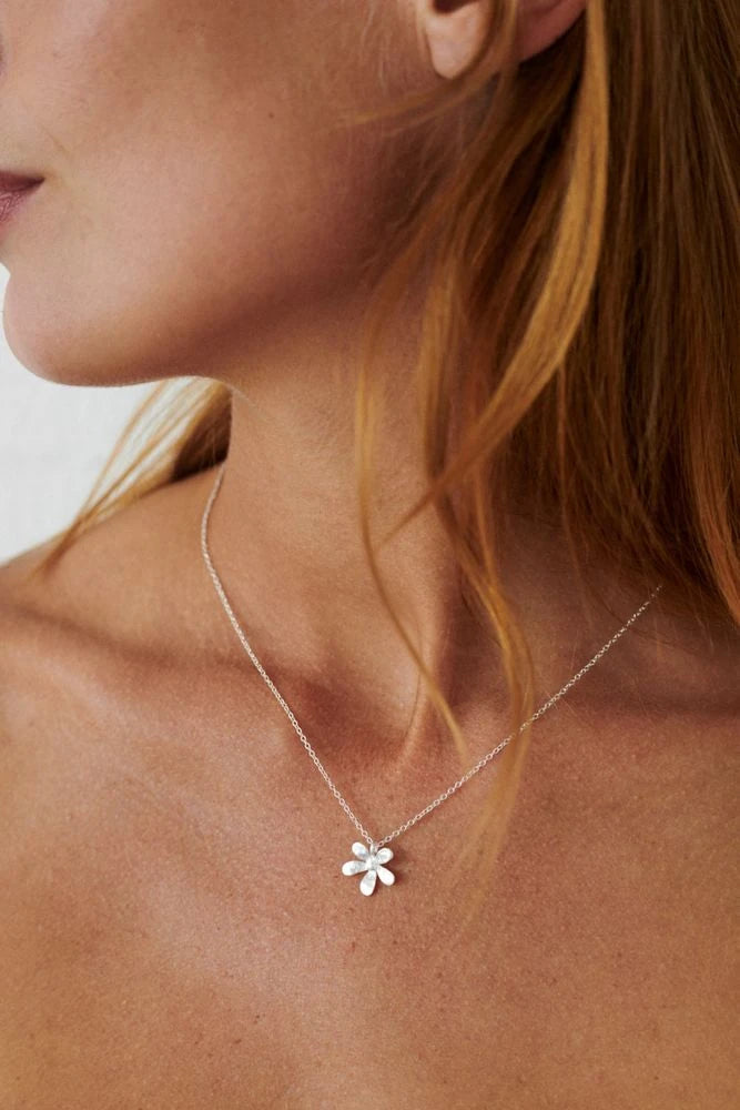 Wild Poppy Necklace in Silver and Gold-Plated Silver by Pernille Corydon | Lifestory