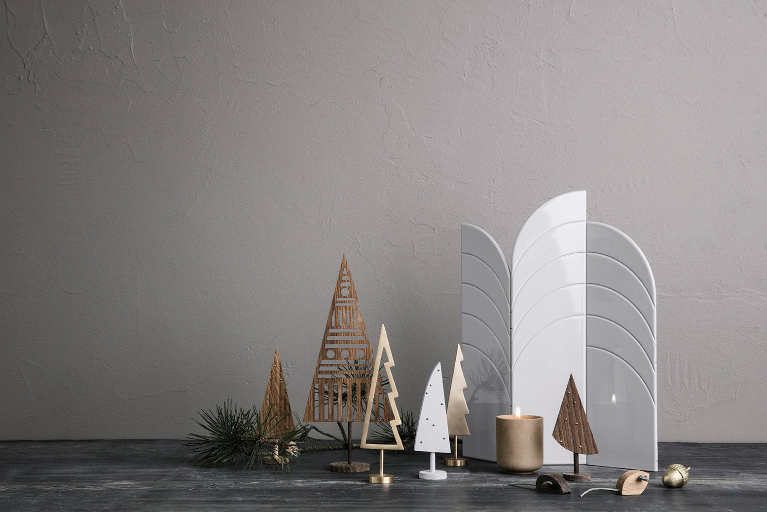 Winterland Brass Tree Solid Ornament by ferm Living - Lifestory - ferm Living