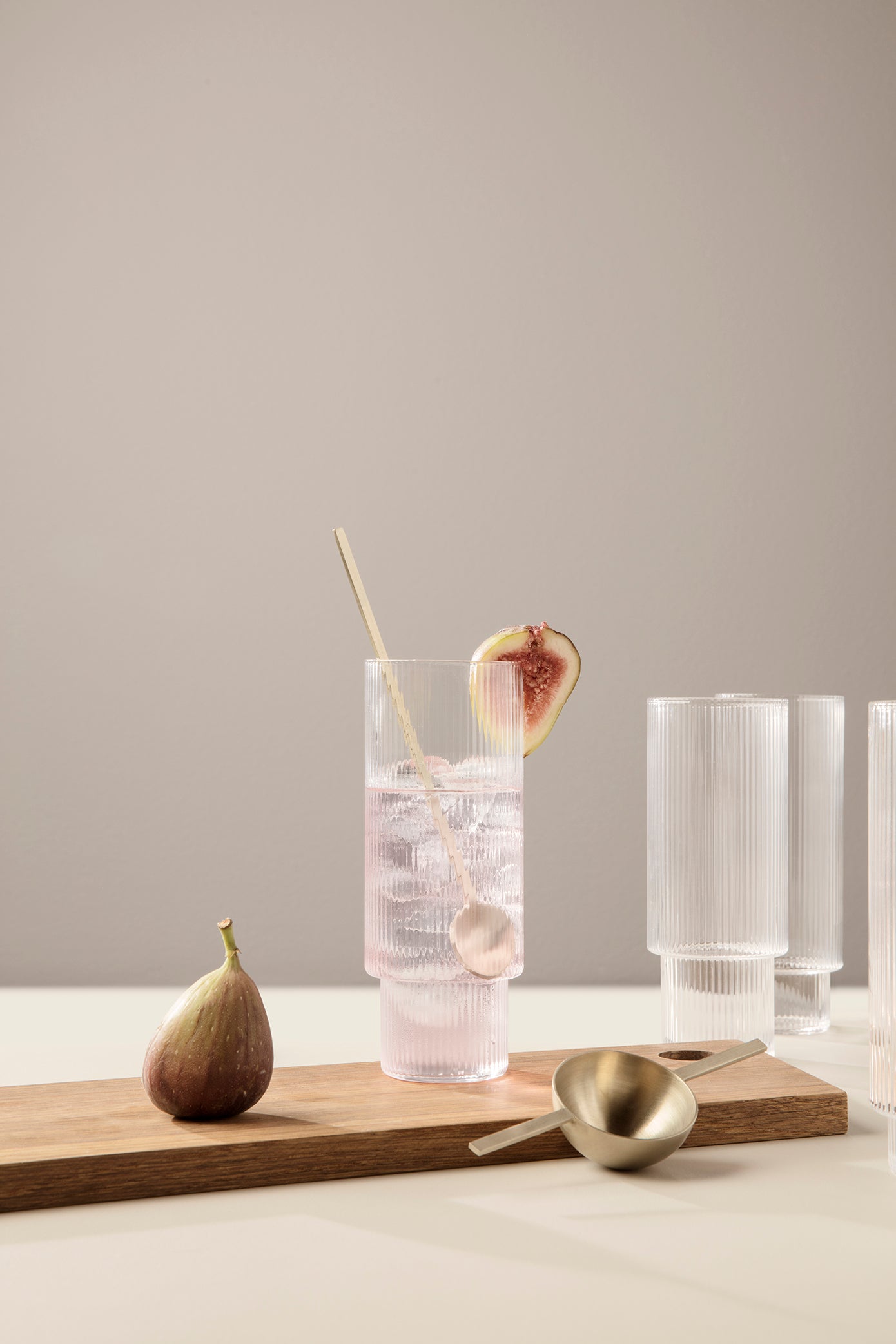 Ripple Glass Long | Set of 4 | Clear | by ferm Living - Lifestory - ferm Living