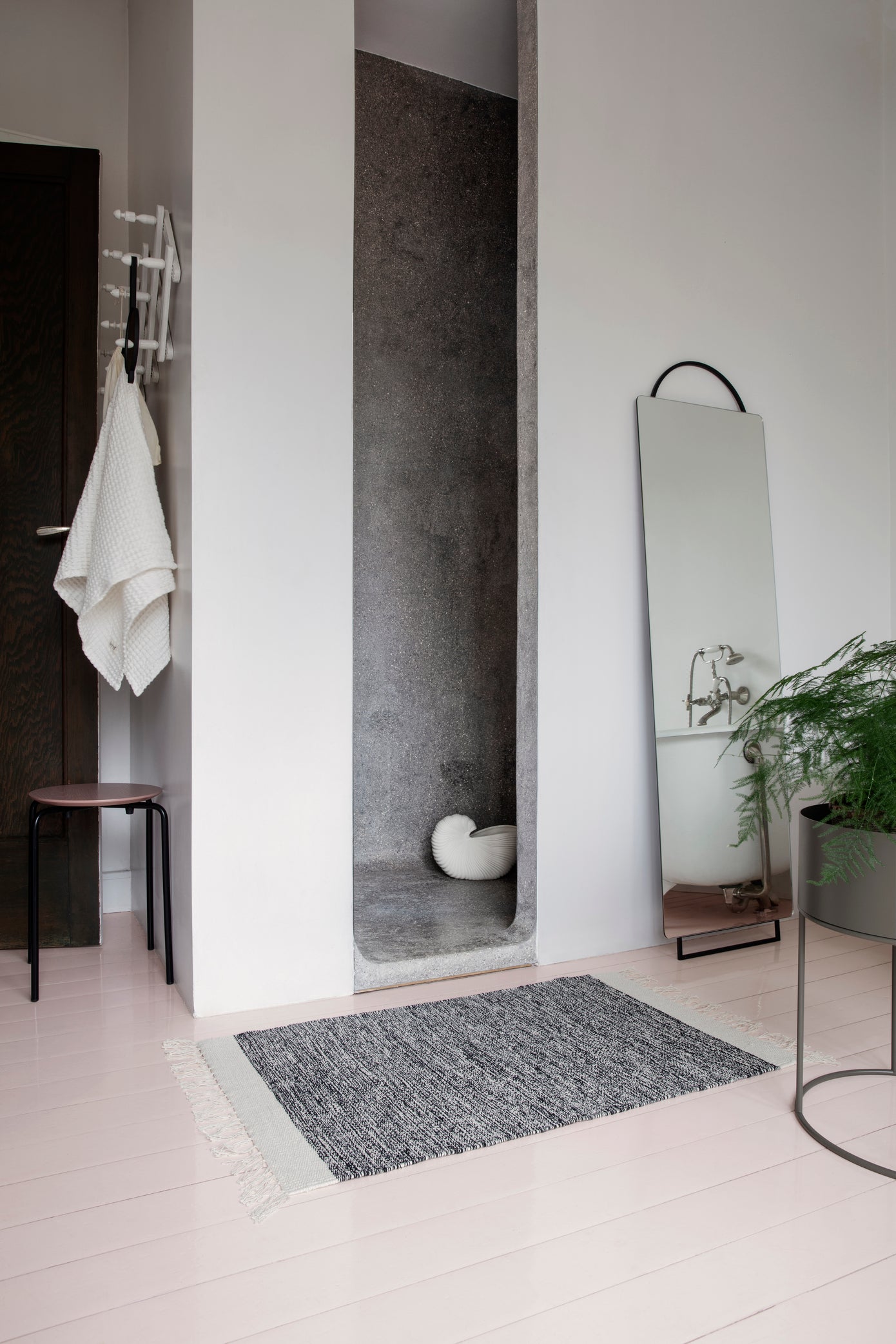 Full Length Wall-Hung Adorn Mirror | Black | by ferm Living - Lifestory