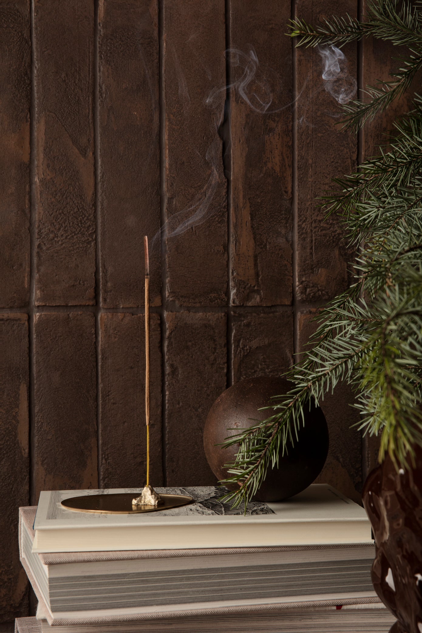 Stone Incense Burner in Brass - Lifestory