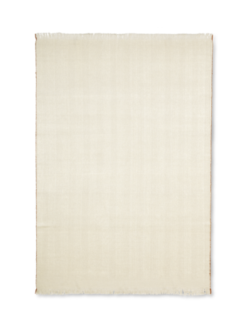 Herringbone blanket in cotton lambswool | Off-White - Lifestory