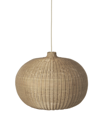 Braided Belly Lampshade | Natural Rattan | by ferm Living - Lifestory