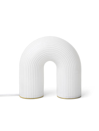 Vuelta arch lamp | White | Reeded Glass - Lifestory - ferm LIVING