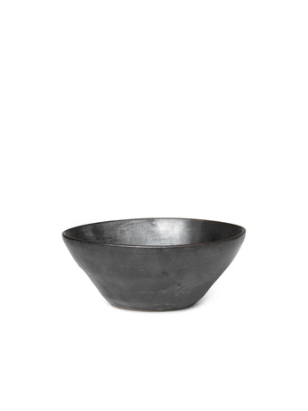 Flow Bowl | Medium | Black | Ceramic | by ferm Living - Lifestory - ferm Living