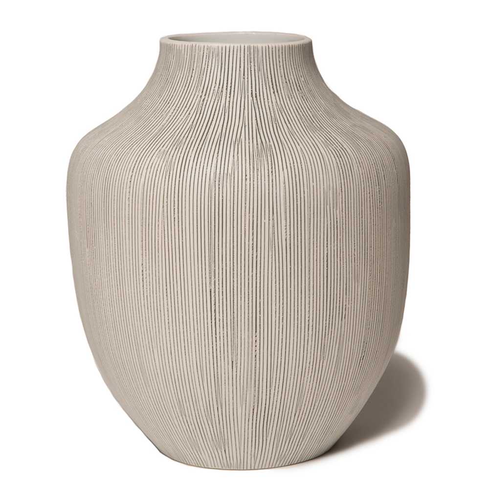 Vase Kyoto | Large | Grey Stripe - Lifestory - Lindform