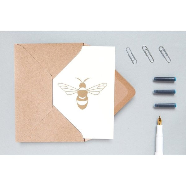 Bee Card | Brass on Stone | by Ola - Lifestory - ola