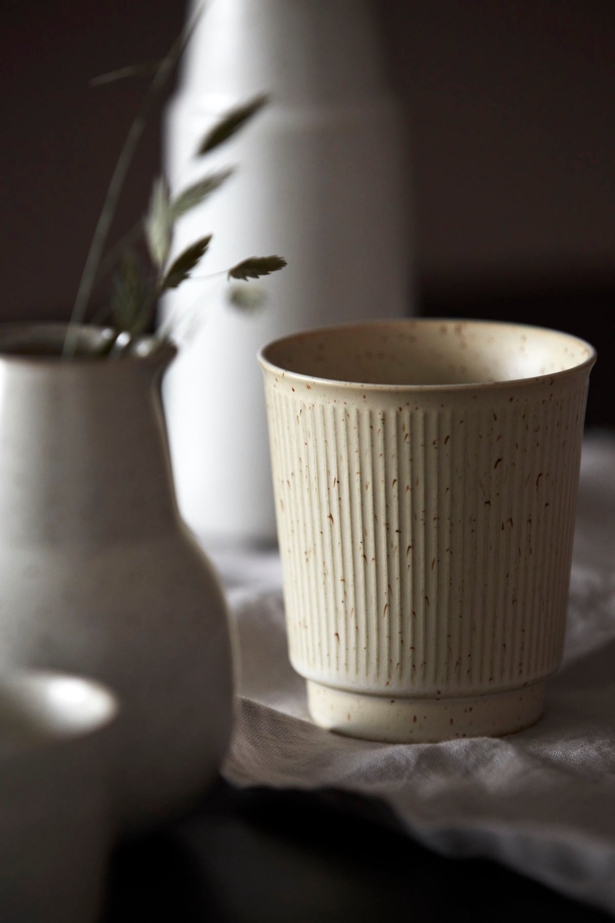Coffee Mug | Fluted Stoneware | Various Colours - Lifestory - House Doctor