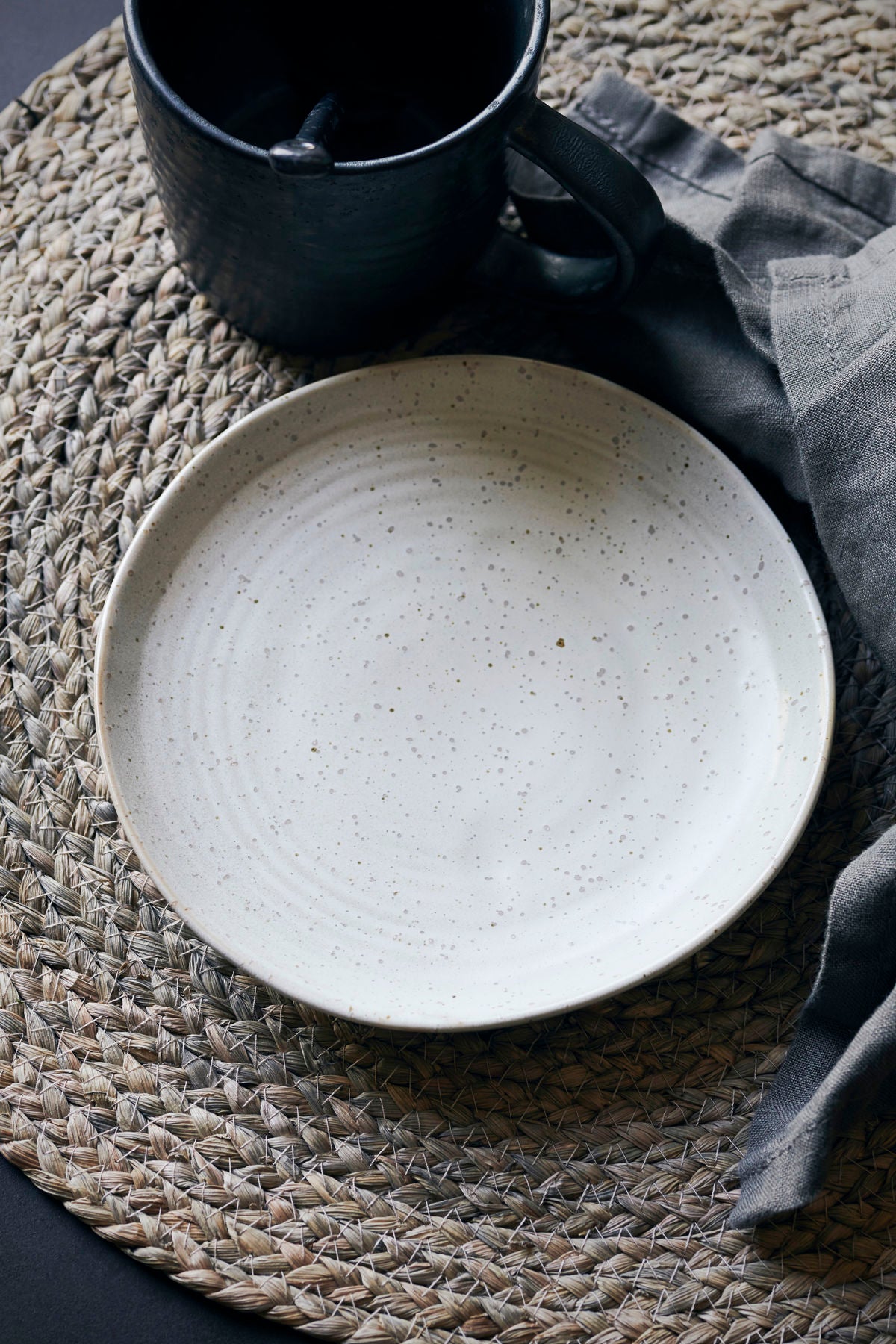 Cake/Side Plate | Pion | Grey Speckled Glaze | by House Doctor - Lifestory - House Doctor