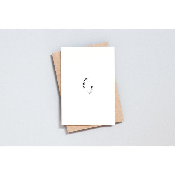 Foil Blocked Card, Hello Baby Print - Lifestory - ola