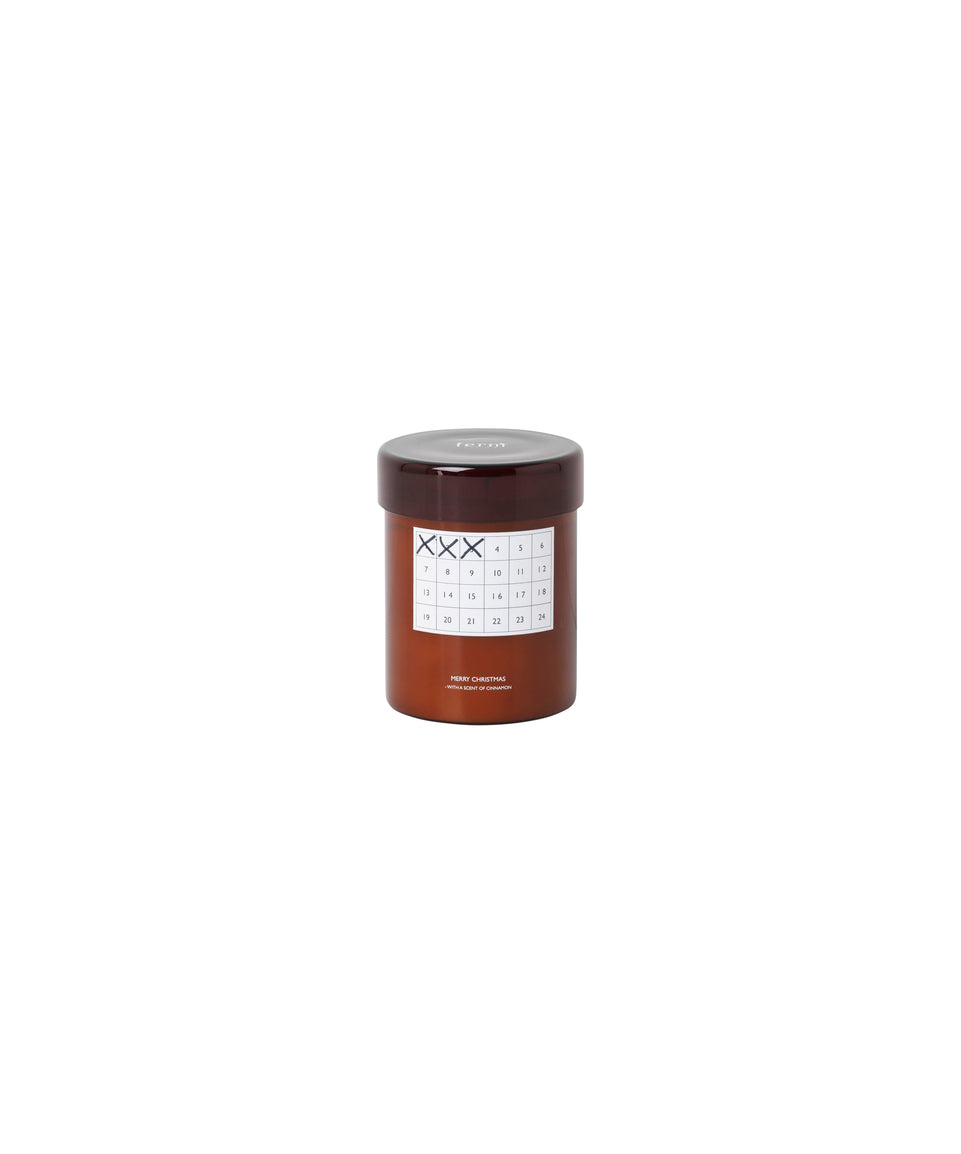 Advent Christmas candle in Red Brown | cinnamon scent - Lifestory