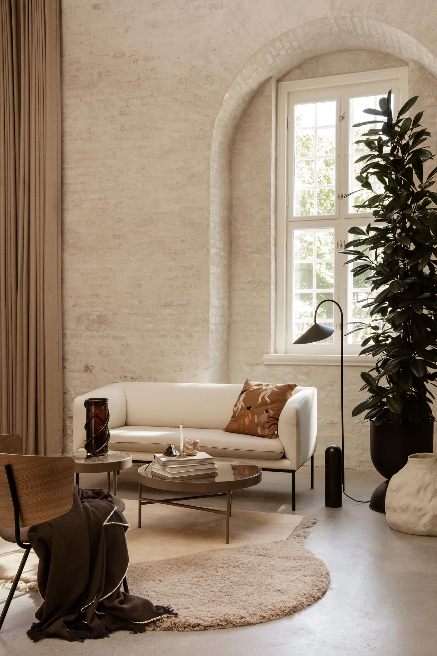 Turn Sofa | 2 Seater | Bouclé Fabric | Various Colours | by ferm Living - Lifestory - ferm Living
