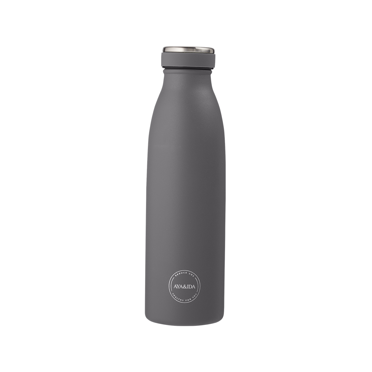 Reusable bottle | 500ml | Hot or Cold | Dark Grey | by Aya&Ida - Lifestory - Ayaida