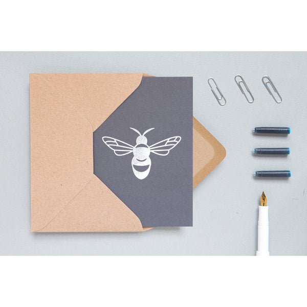 Bee Card Dark Grey / Silver - Lifestory - ola