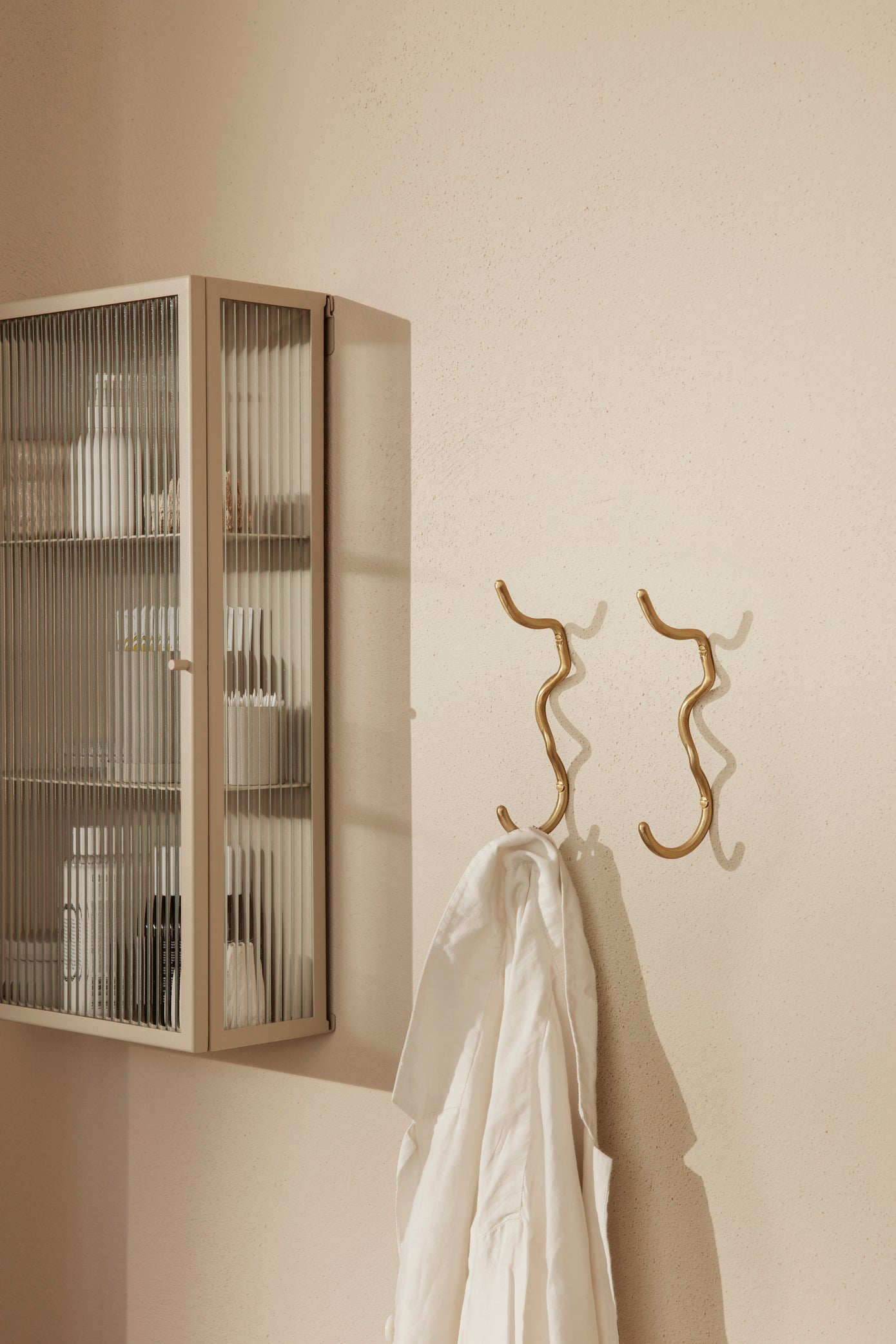 Wall Cabinet | Haze Reeded Glass Cabinet - Lifestory - ferm Living