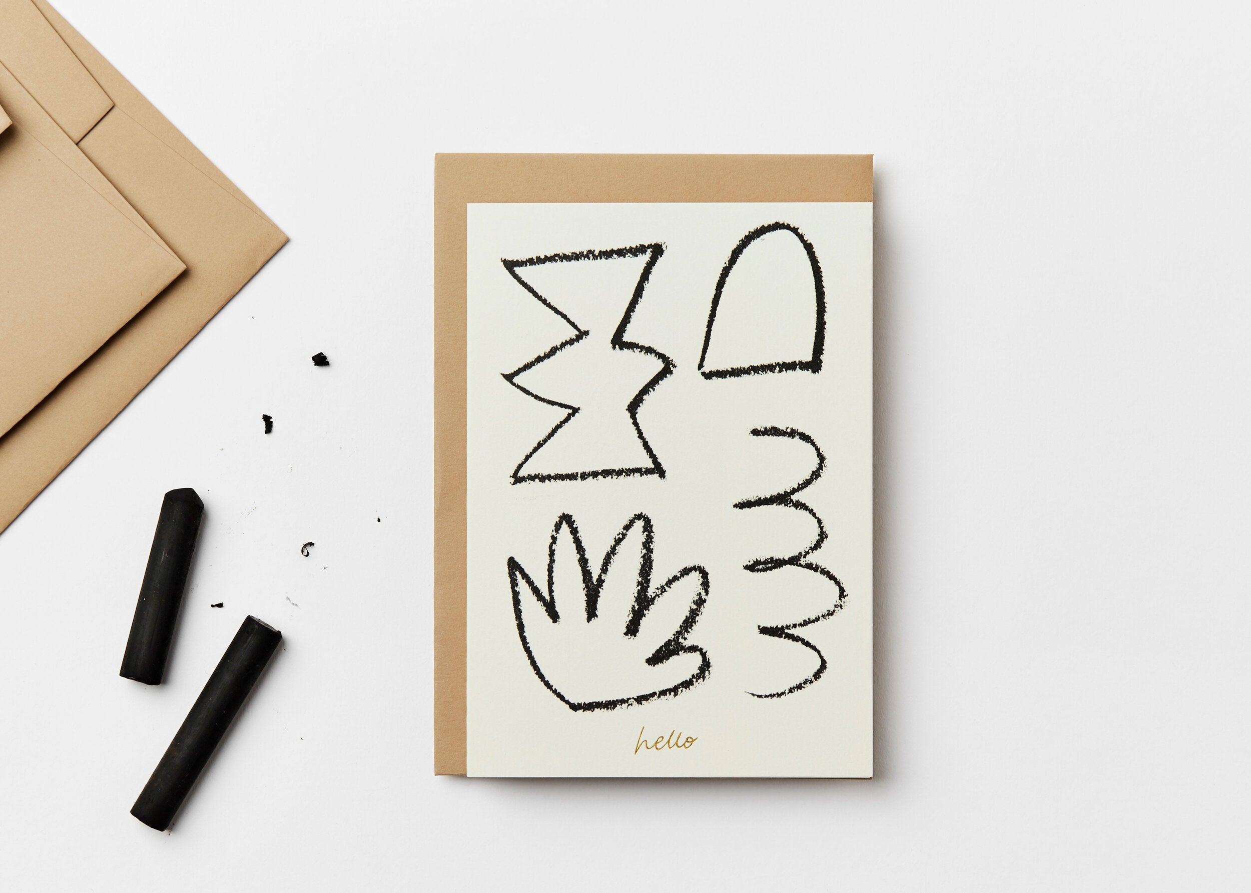 Hello Card in creamy white by Kinshipped x AEAND - Lifestory - Kinshipped